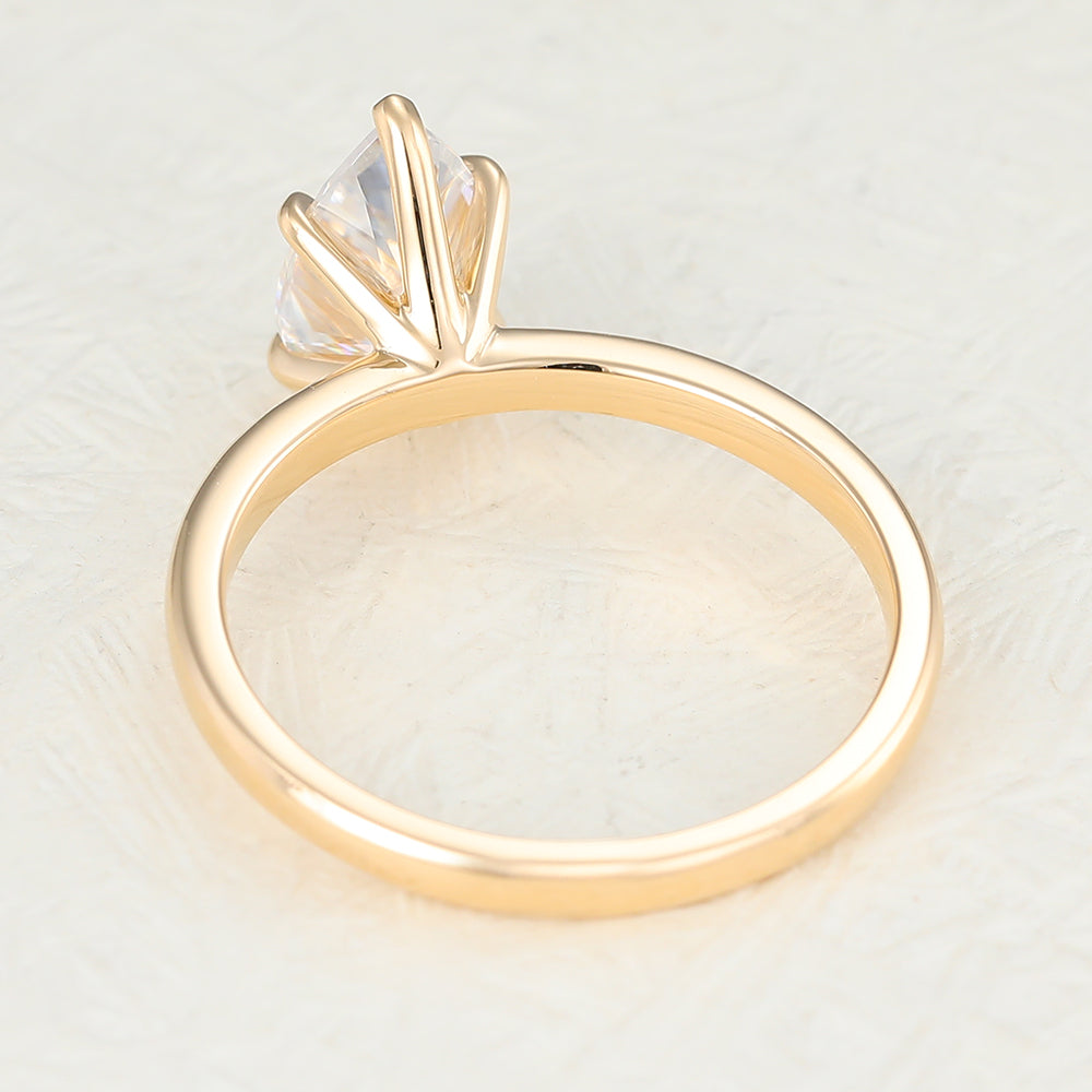 Sierra-1.5 Carats Pear Moissanite Solitaire Engagement Ring
