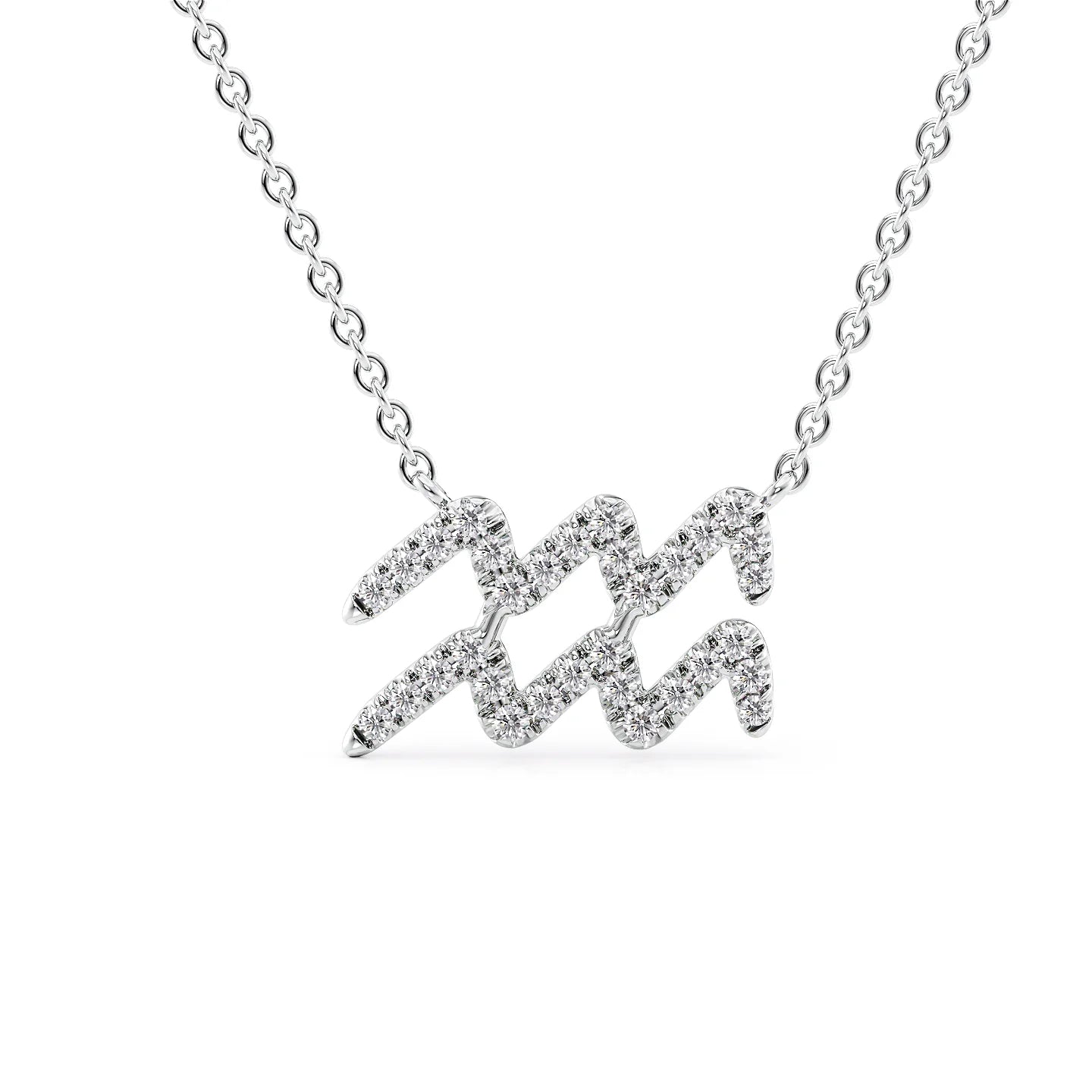 Riley-0.15 Carats Round Moissanite Zodiac Necklace