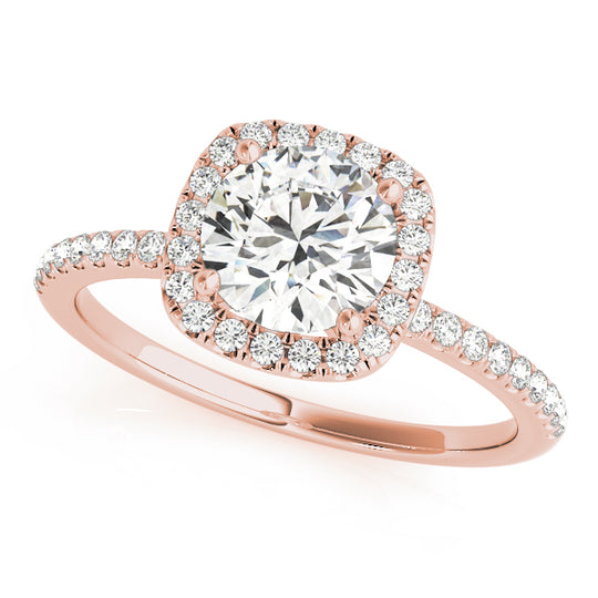 Rylee-2.0 Carats Round Moissanite Pave Engagement Ring