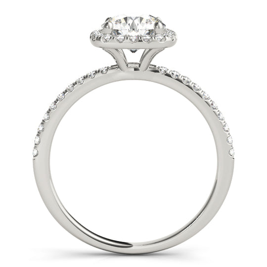 Rylee-2.0 Carats Round Moissanite Pave Engagement Ring