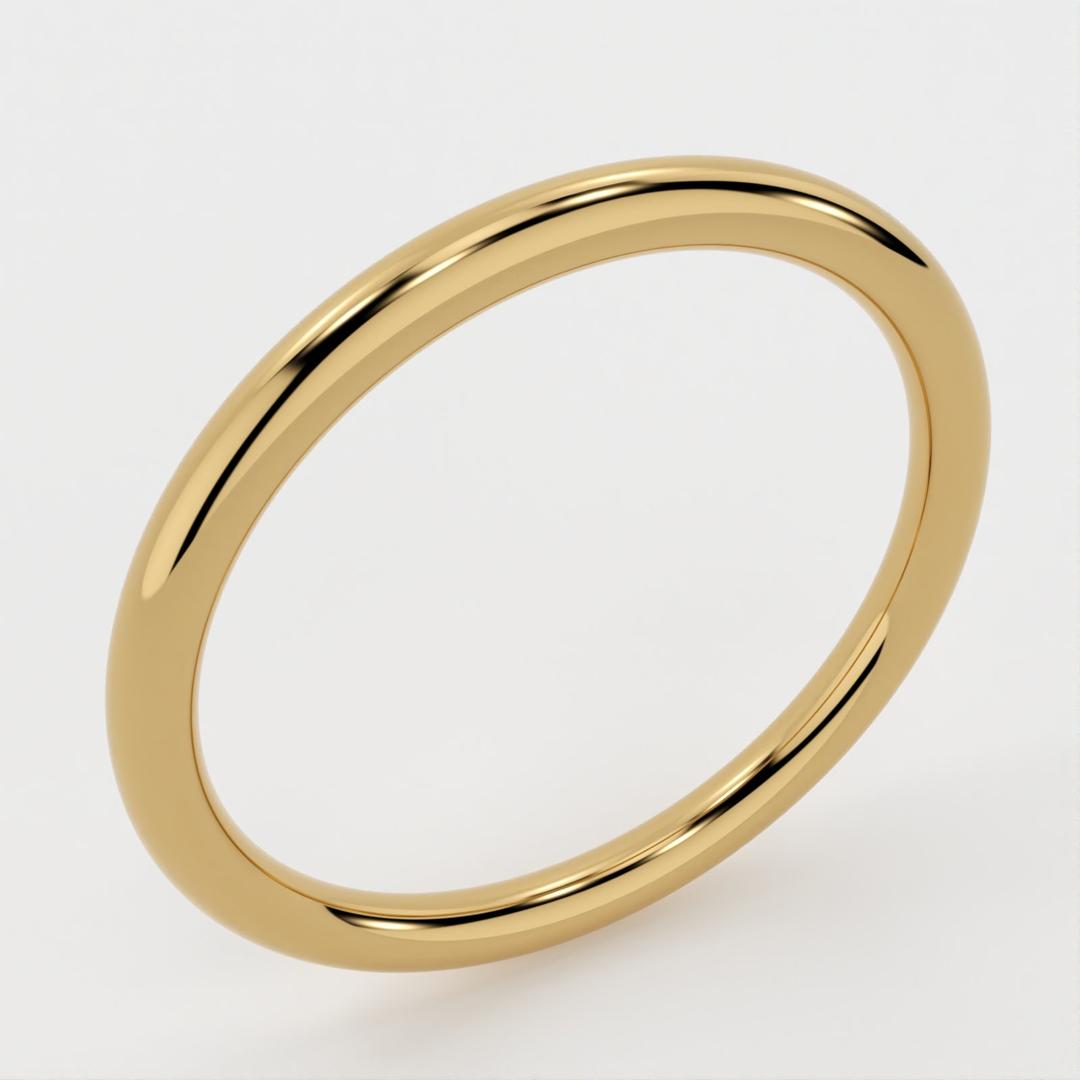 Eli-classic plain Wedding Band