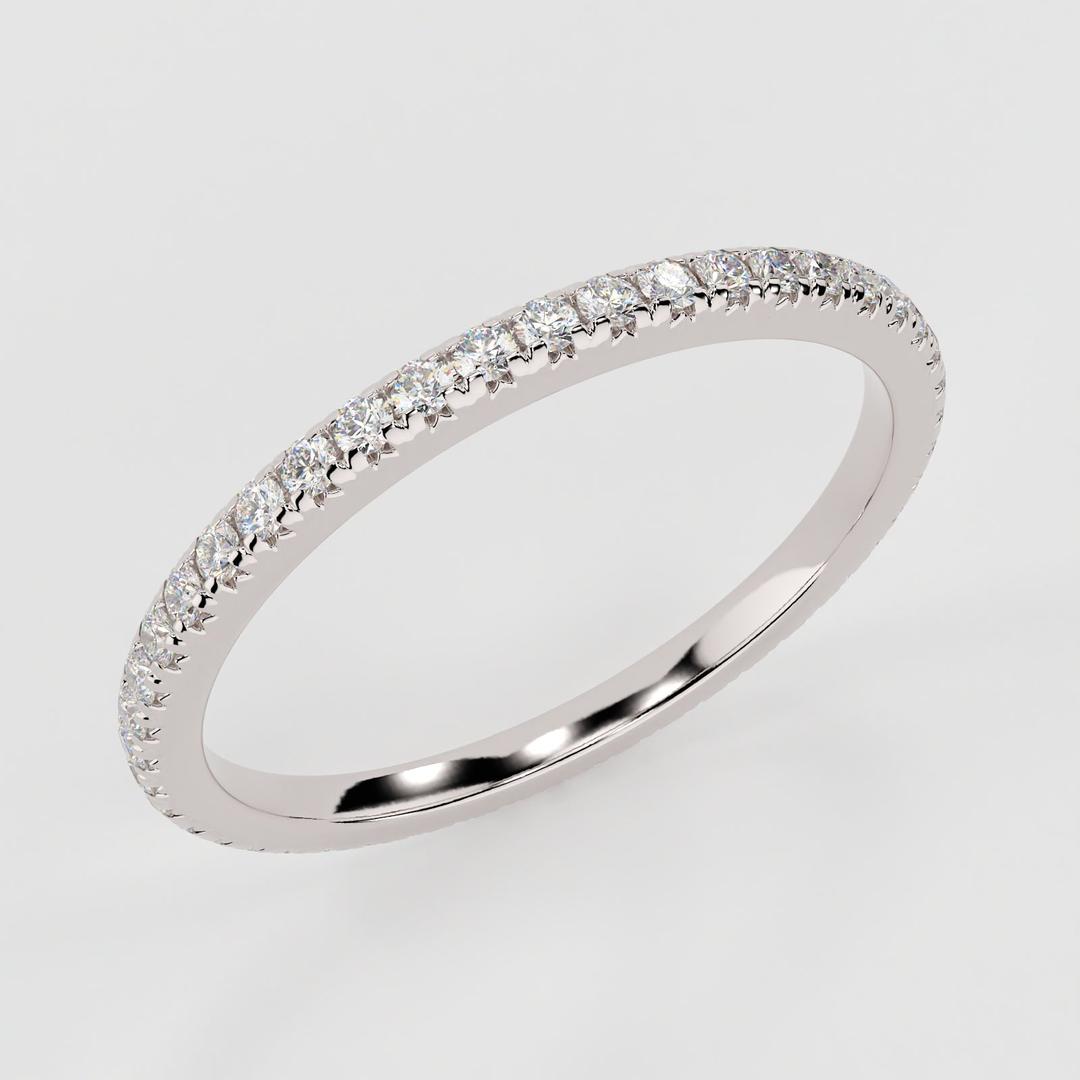 Skylar-0.30 TCW Round Moissanite Full Eternity Wedding Band