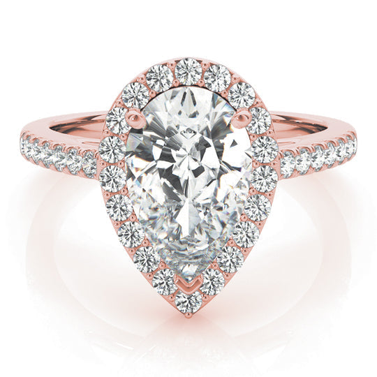 Juliana-2.50 Carats Pear Moissanite Pave Engagement Ring