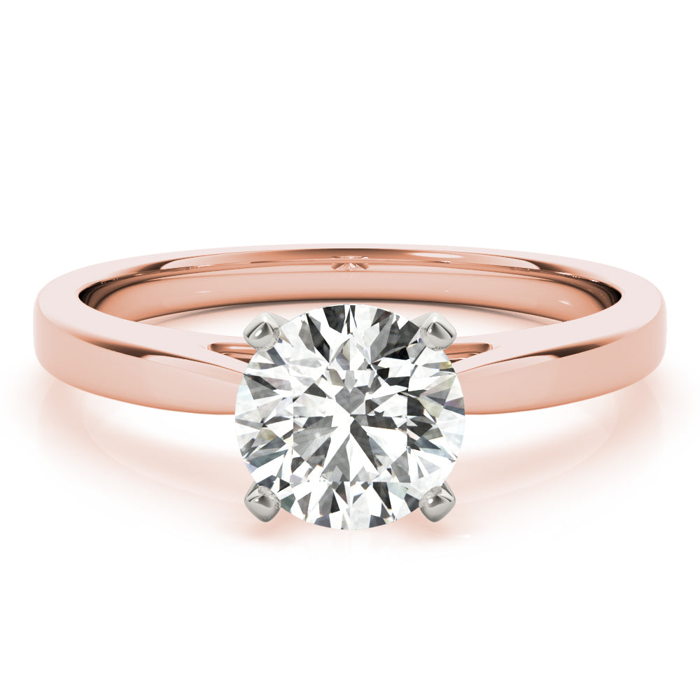Lyric-1.50 Carats Round Moissanite Solitaire Engagement Ring