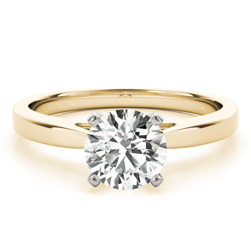 Lyric-1.50 Carats Round Moissanite Solitaire Engagement Ring