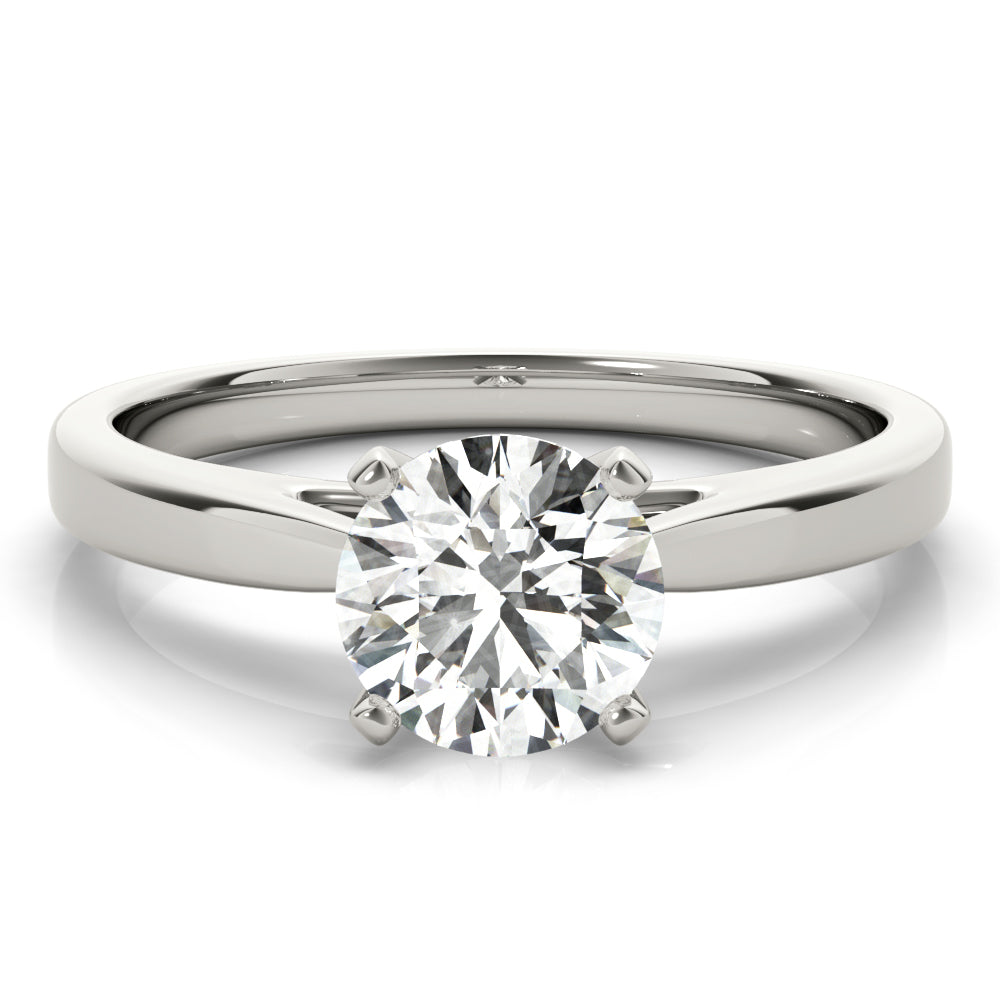 Lyric-1.50 Carats Round Moissanite Solitaire Engagement Ring