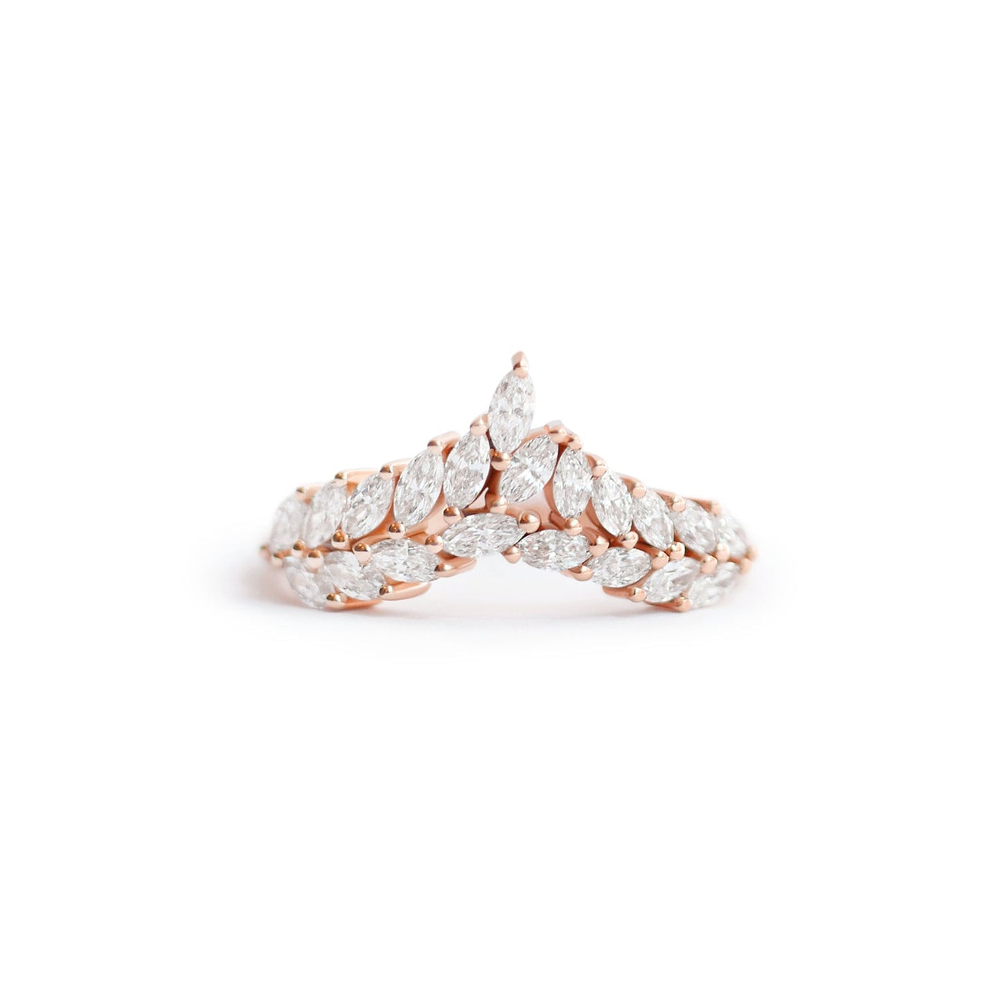 0.50 TCW Marquise Lab Grown Eternity setting Wedding Band