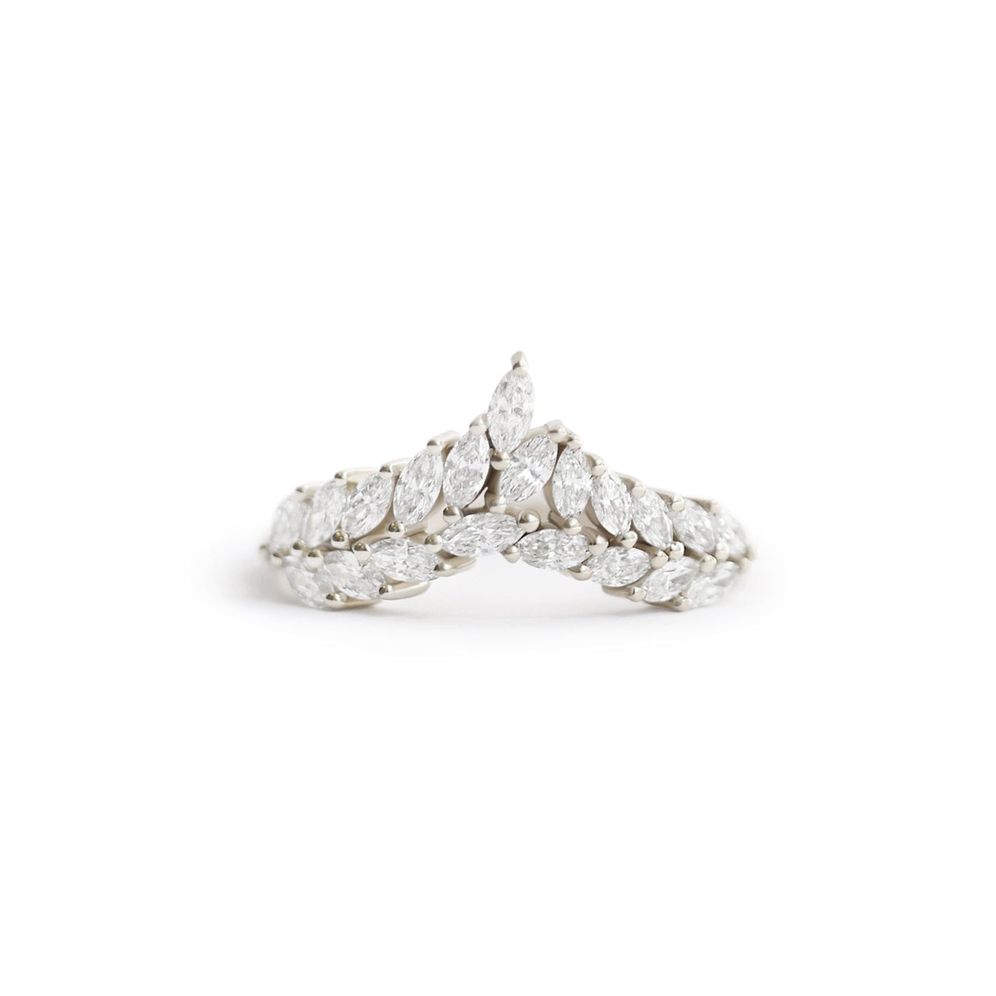 0.50 TCW Marquise Lab Grown Eternity setting Wedding Band