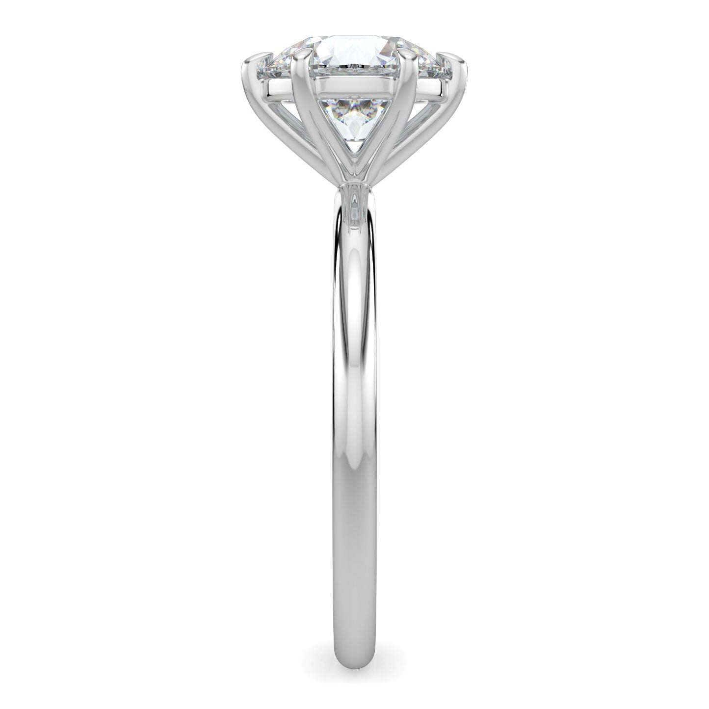 Natalie-1.0 Carats Round Moissanite Solitaire Engagement Ring