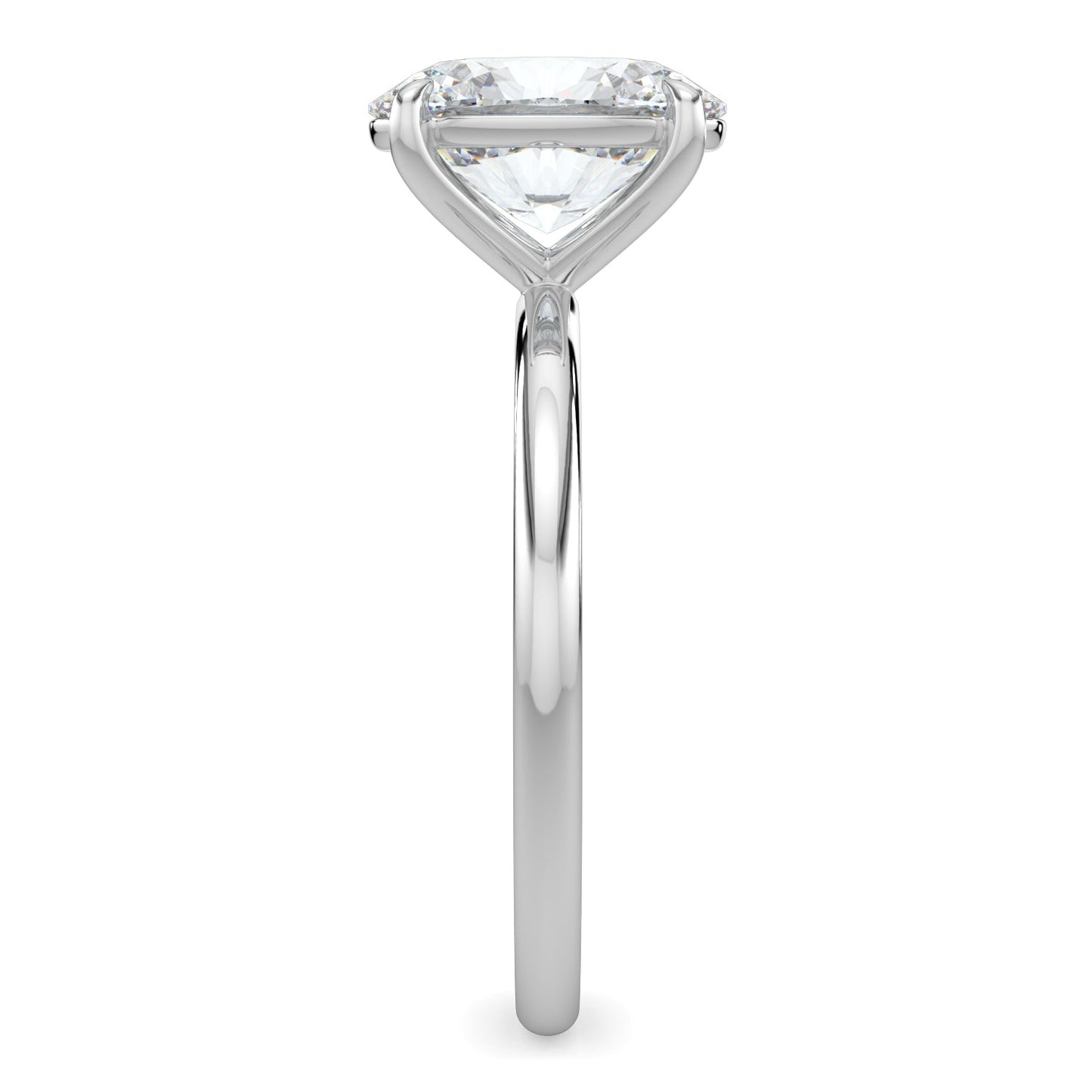 Emily-2.0 Carats Oval Moissanite Solitaire Engagement Ring