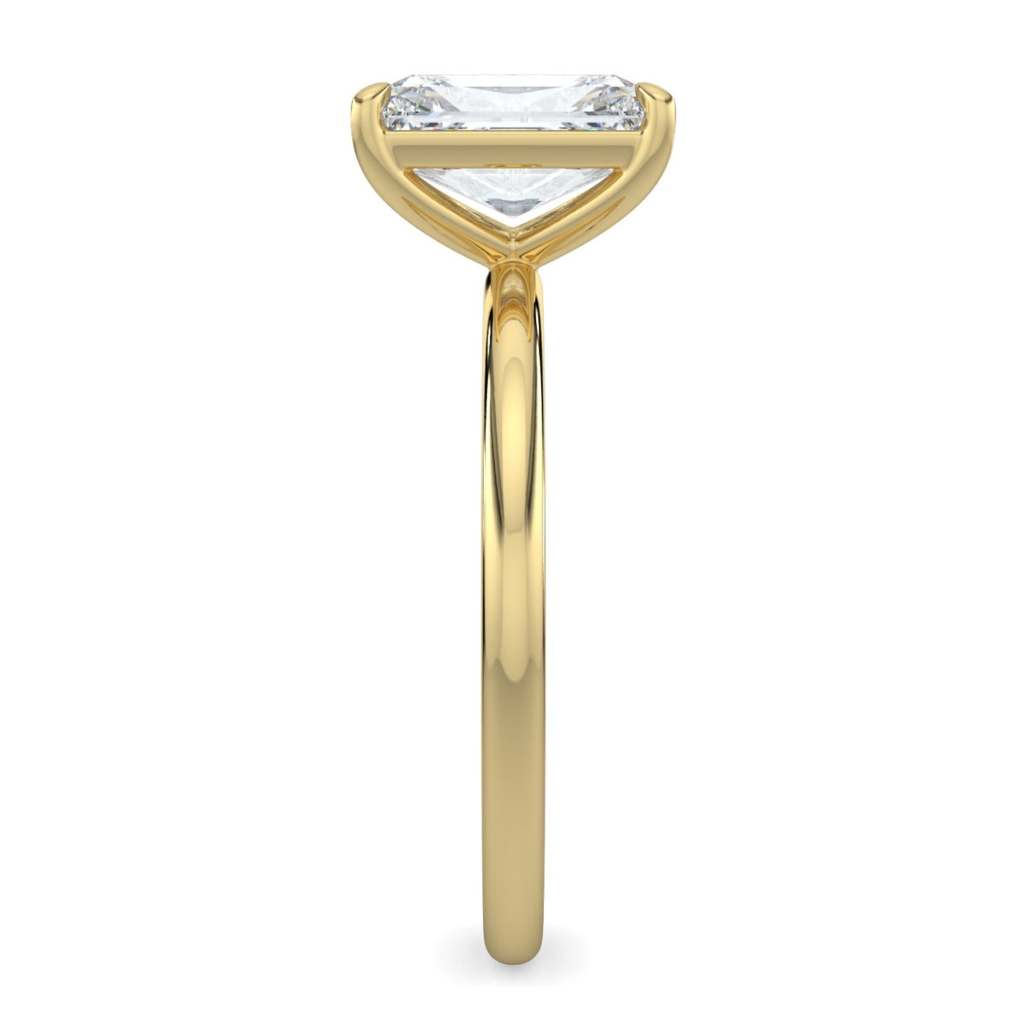 Jasmine-1.0 Carats Radiant Moissanite Solitaire Engagement Ring