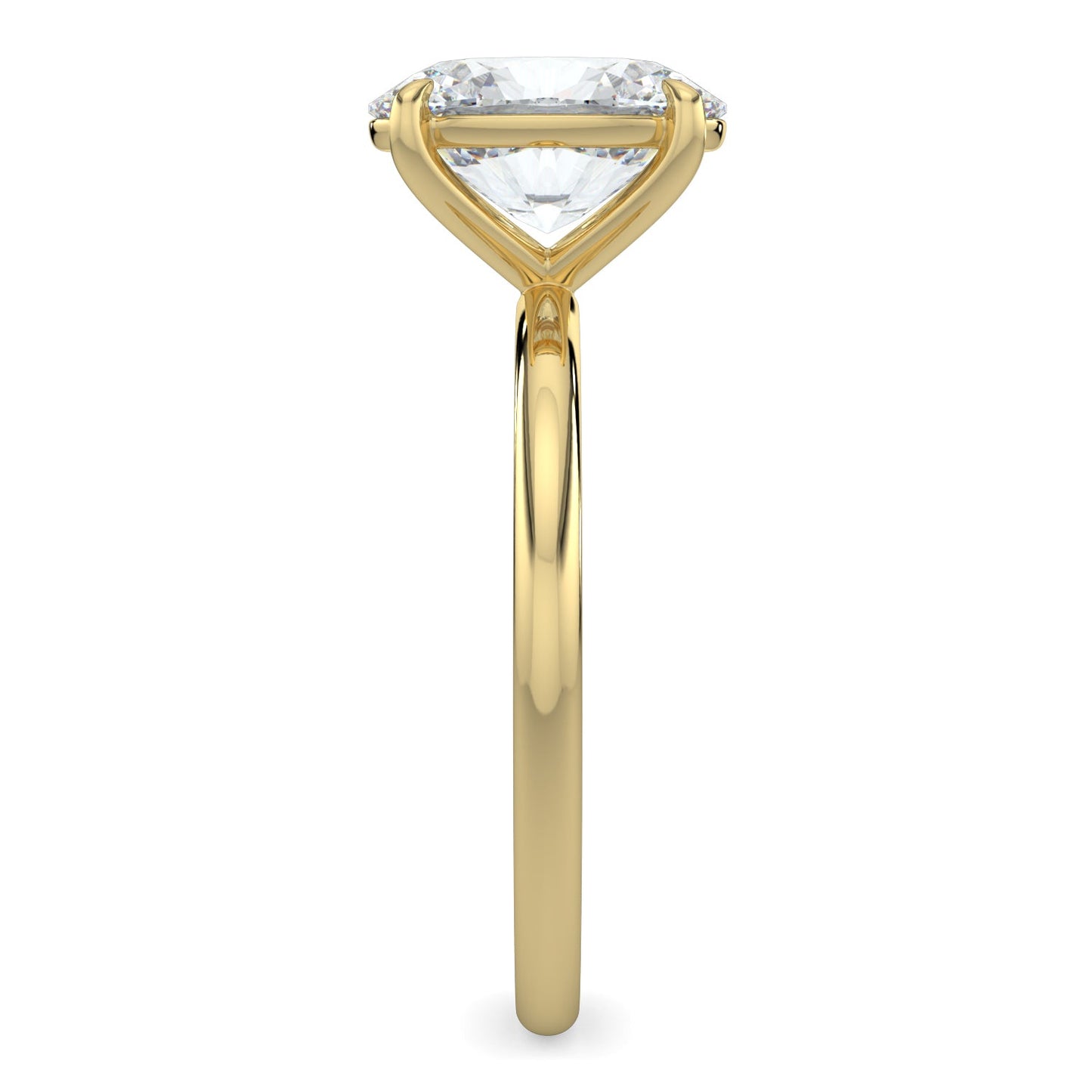 Emily-2.0 Carats Oval Moissanite Solitaire Engagement Ring