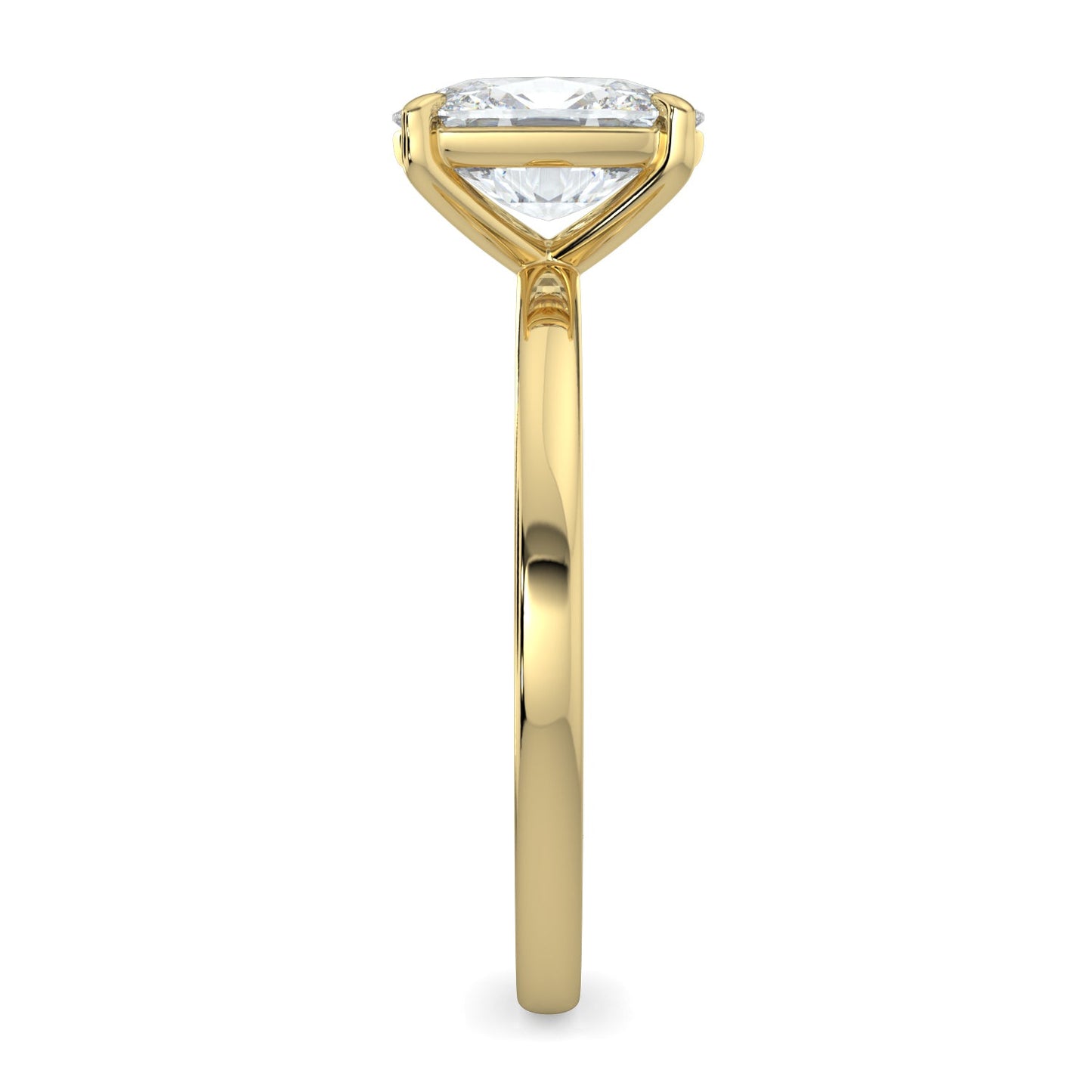 Ava-1.0 Carats Cushion Moissanite Solitaire Engagement Ring