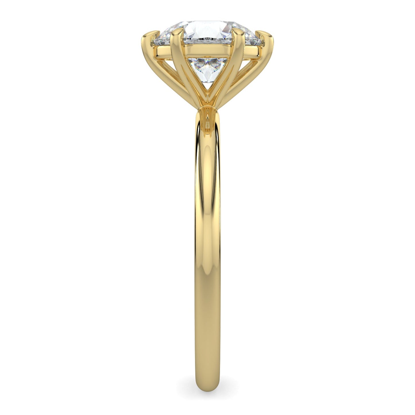 Natalie-1.0 Carats Round Moissanite Solitaire Engagement Ring