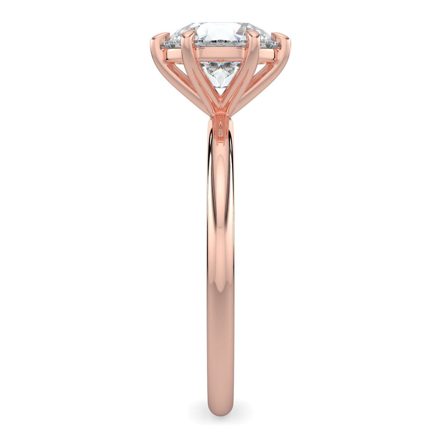 Natalie-1.0 Carats Round Moissanite Solitaire Engagement Ring