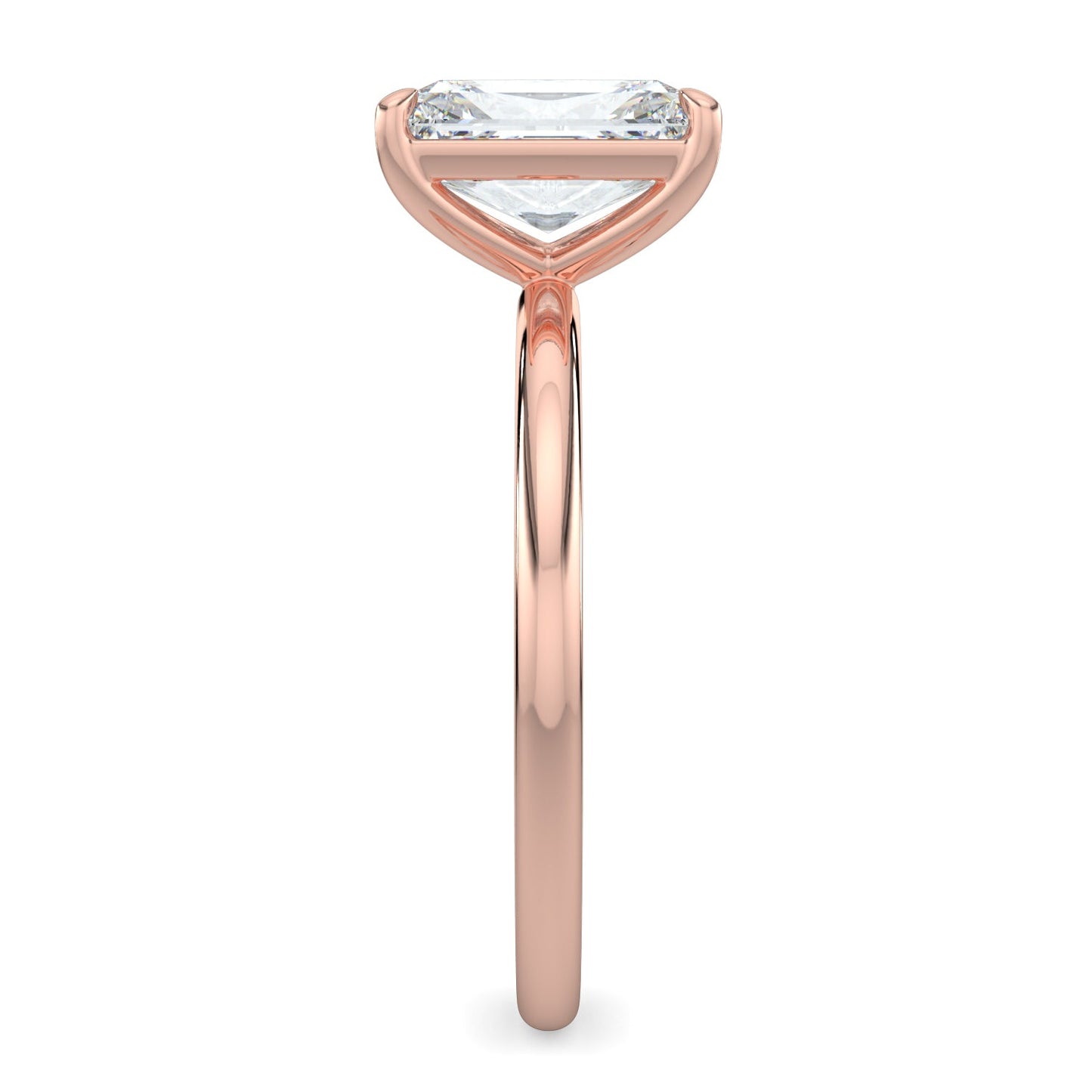 Jasmine-1.0 Carats Radiant Moissanite Solitaire Engagement Ring