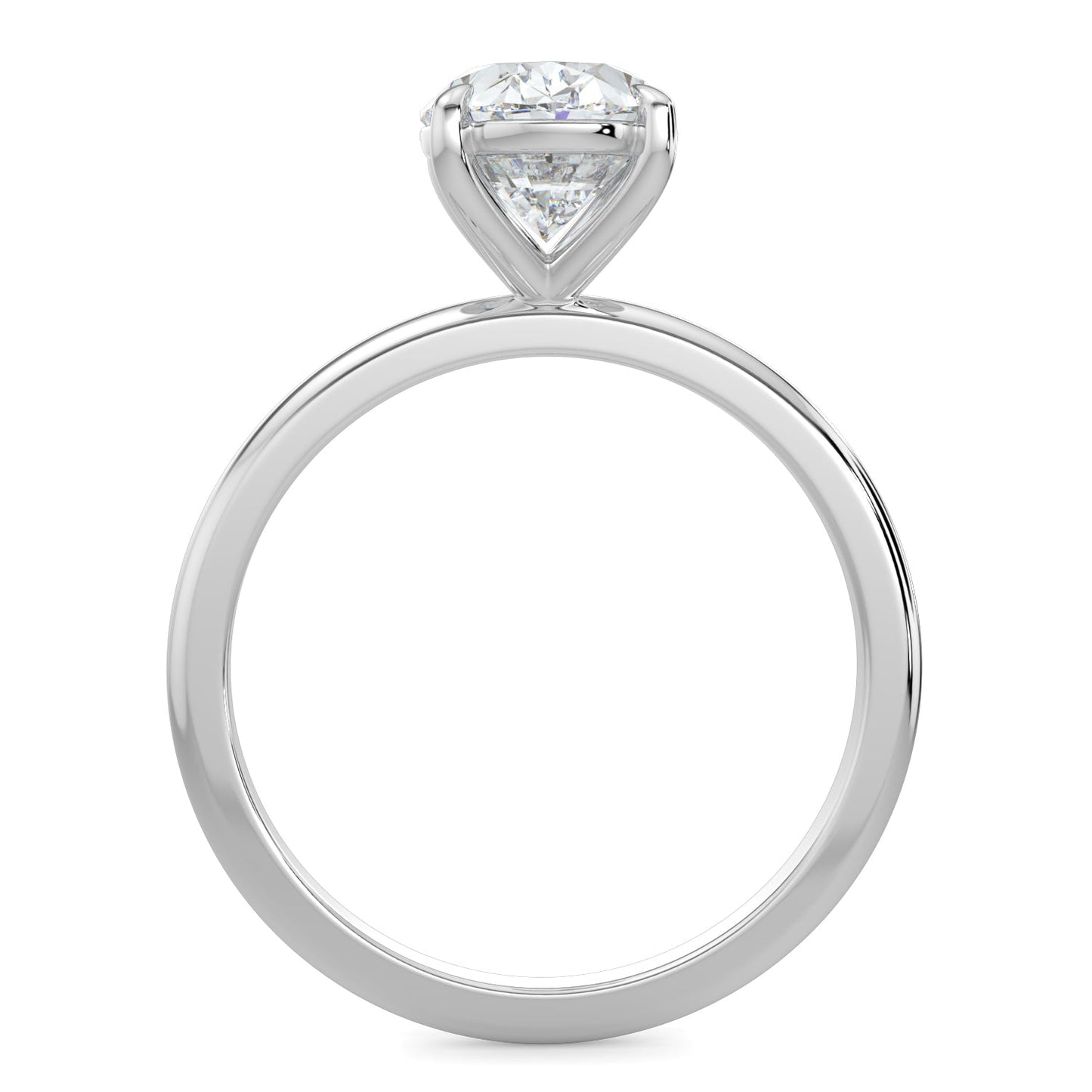 Emily-2.0 Carats Oval Moissanite Solitaire Engagement Ring