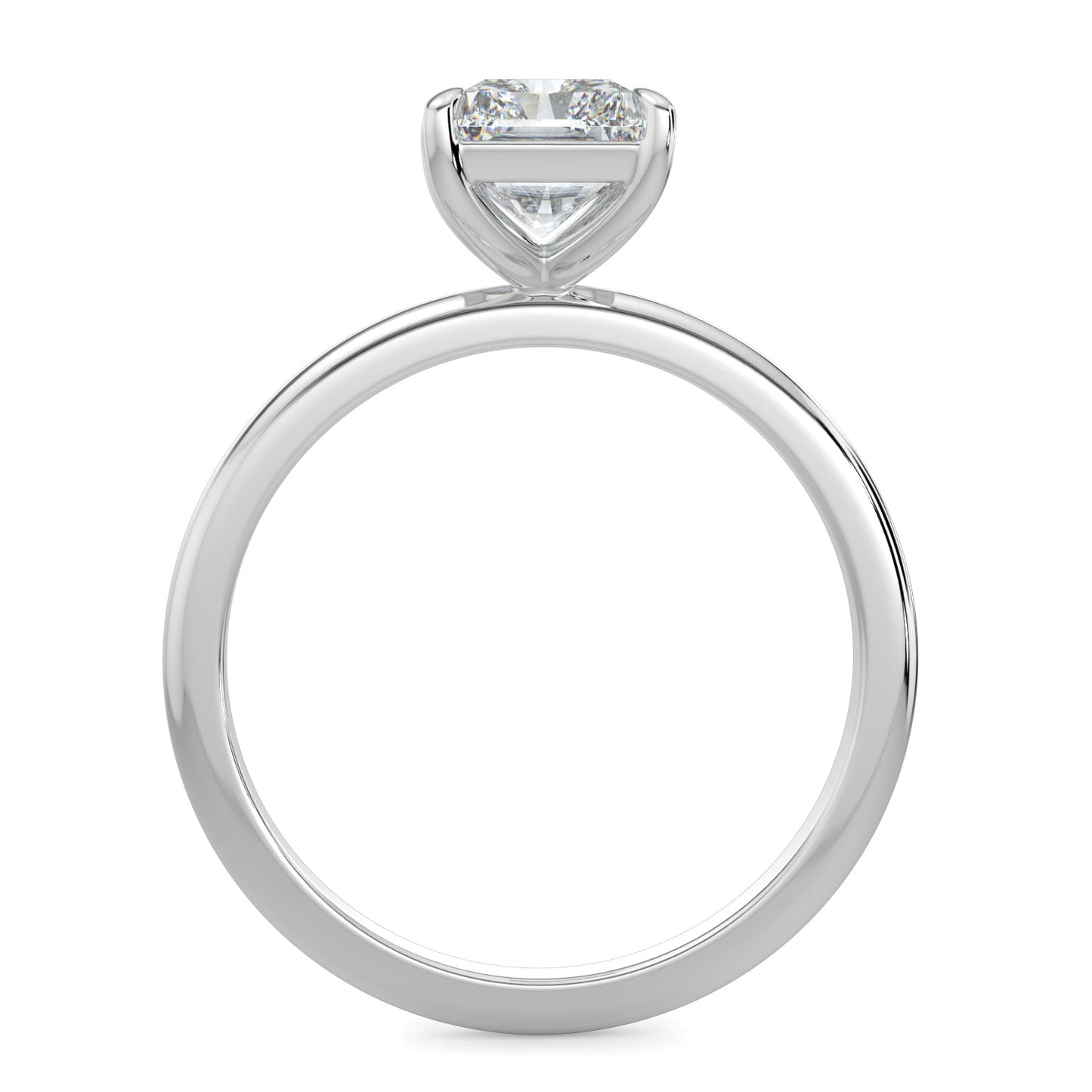 Jasmine-1.0 Carats Radiant Moissanite Solitaire Engagement Ring