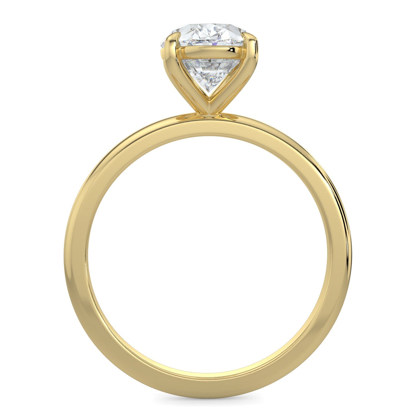 Emily-2.0 Carats Oval Moissanite Solitaire Engagement Ring