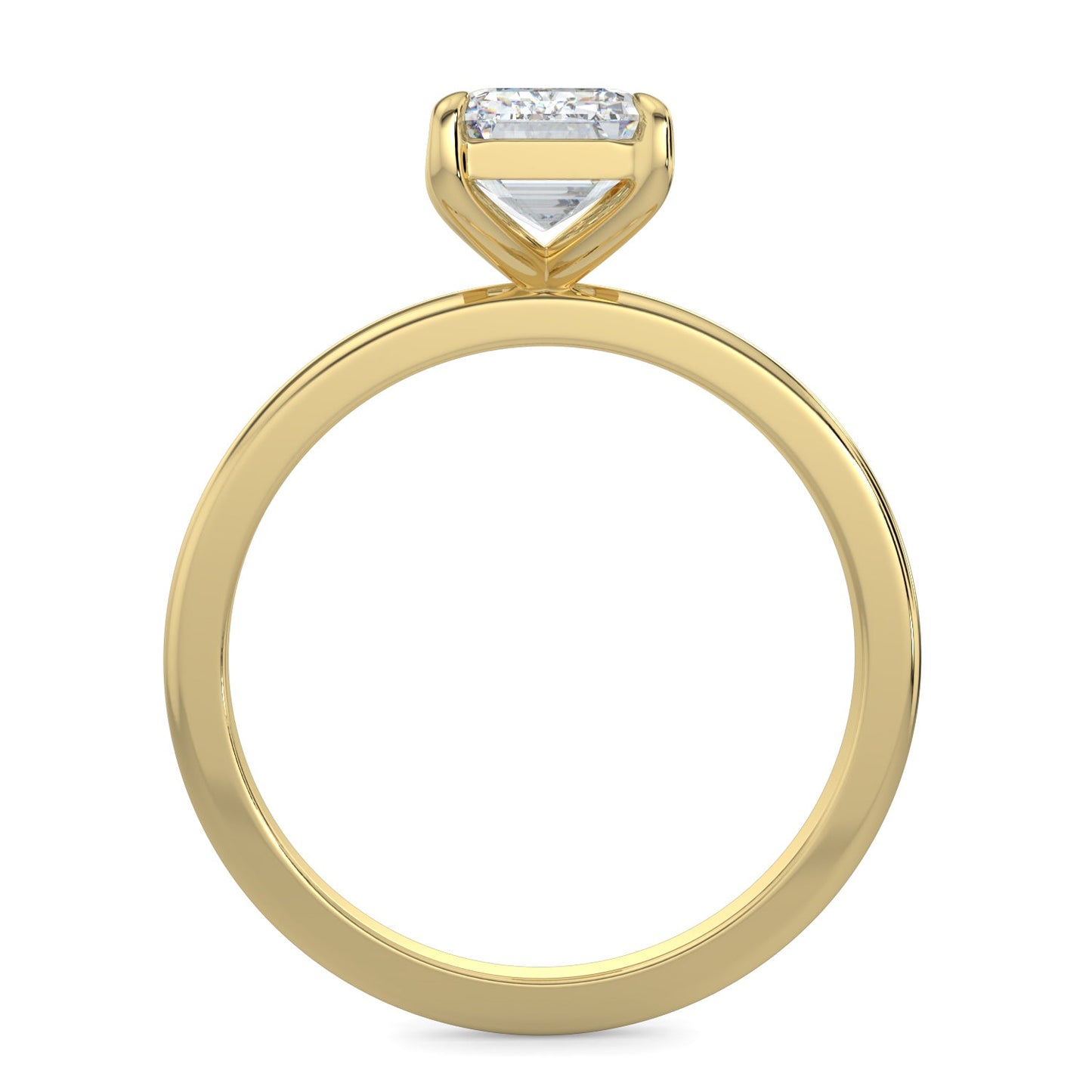Mackenzie-1.0 Carats Emerald Moissanite Solitaire Engagement Ring