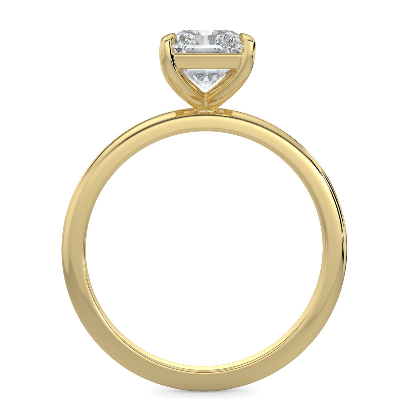 Jasmine-1.0 Carats Radiant Moissanite Solitaire Engagement Ring