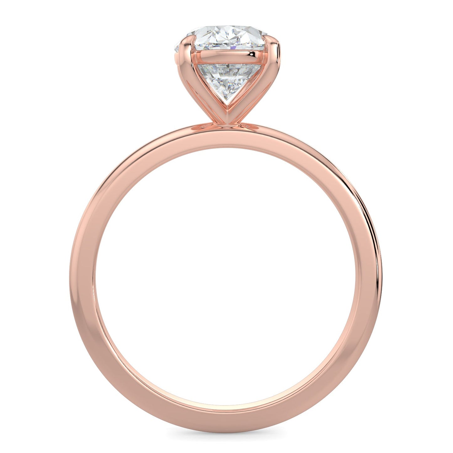 Emily-2.0 Carats Oval Moissanite Solitaire Engagement Ring