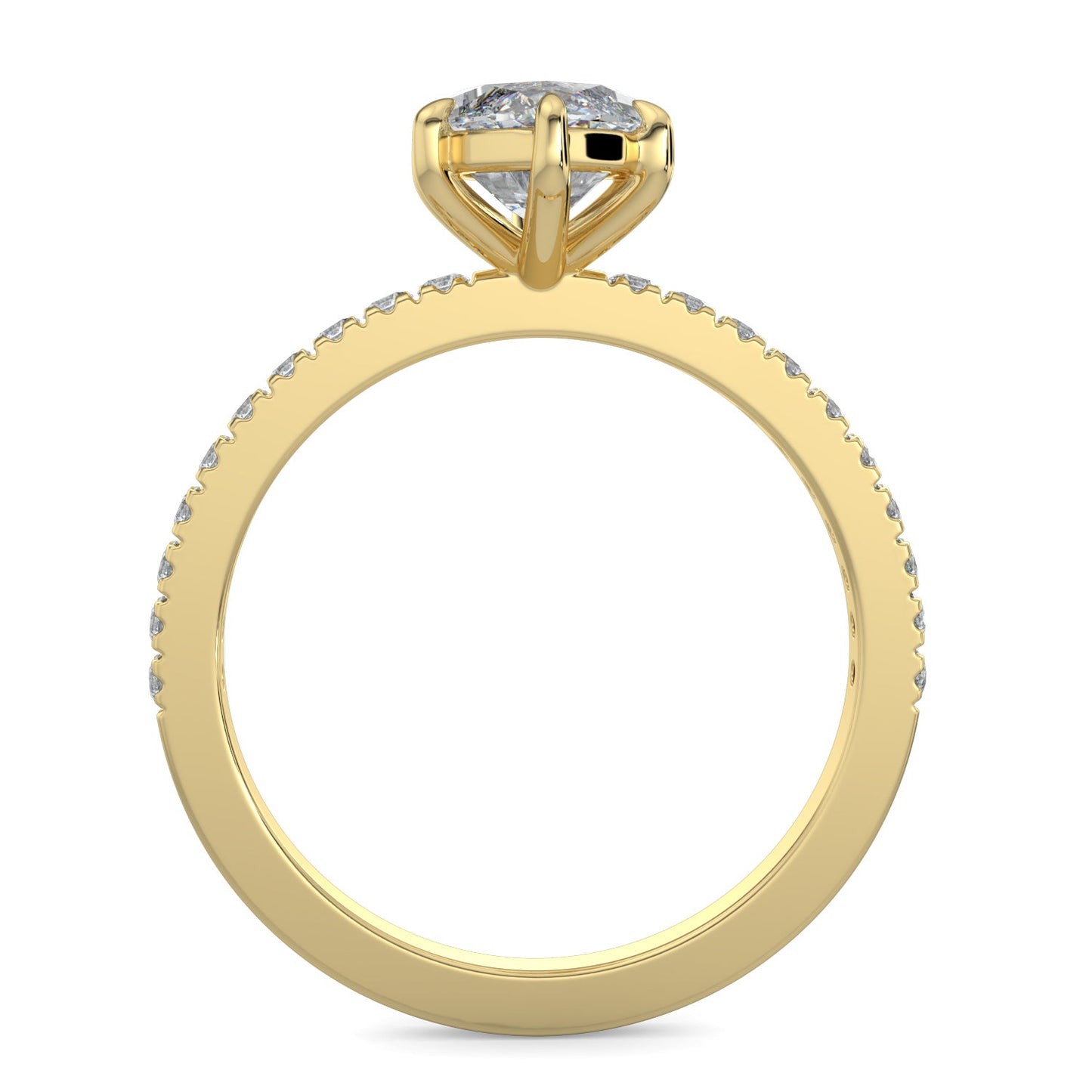 Sydney-1.20 Carats Marquise Moissanite Pave Setting Engagement Ring