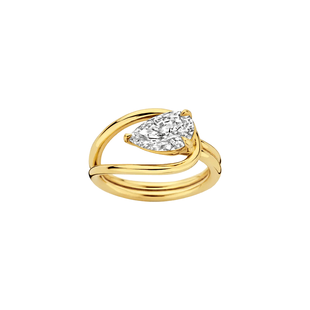 1.90 CT Pear Diamond Unique Solitaire Engagement Ring
