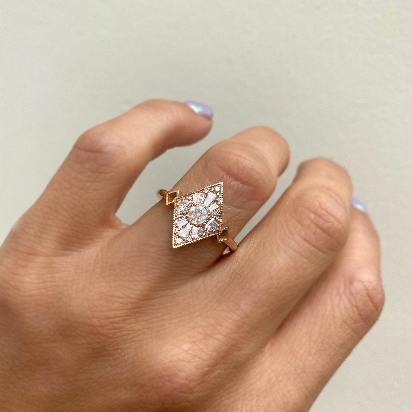 0.30 CT Round CVD Diamond Brilliant Engagement Ring