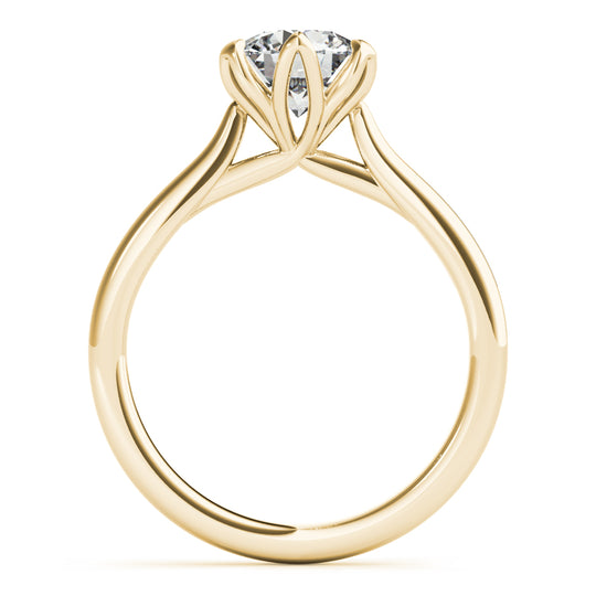 Gracelyn-1.0 Carats Round Moissanite Solitaire Engagement Ring