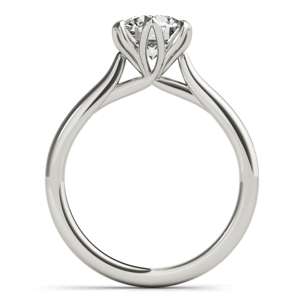 Gracelyn-1.0 Carats Round Moissanite Solitaire Engagement Ring