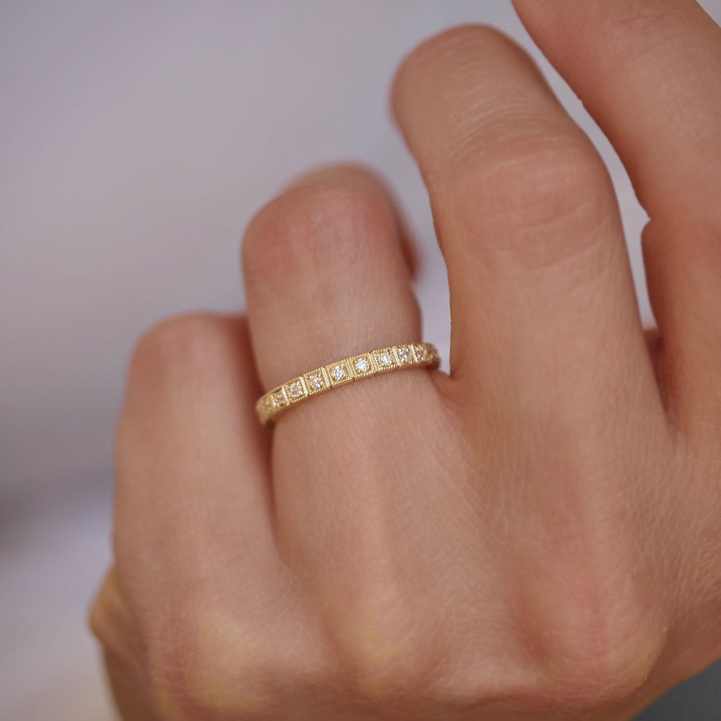 0.30 TCW Round Full Eternity Wedding Band