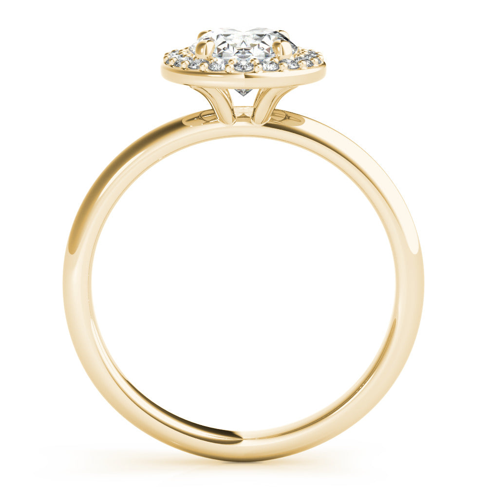 Cecilia-1.50 Carats Oval Moissanite Halo Engagement Ring