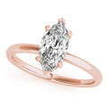 Naomi-1.0 Carats Marquise Moissanite Hidden Halo Engagement Ring