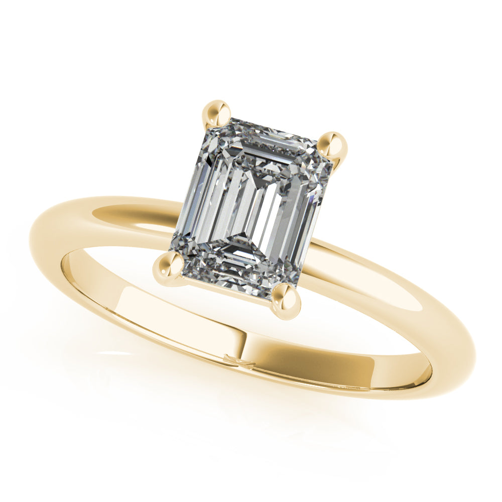 Hope-1.50 Carats Emerald Moissanite Solitaire Engagement Ring