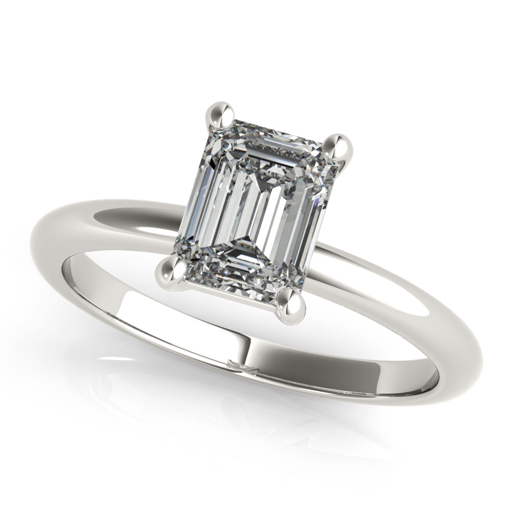 Hope-1.50 Carats Emerald Moissanite Solitaire Engagement Ring