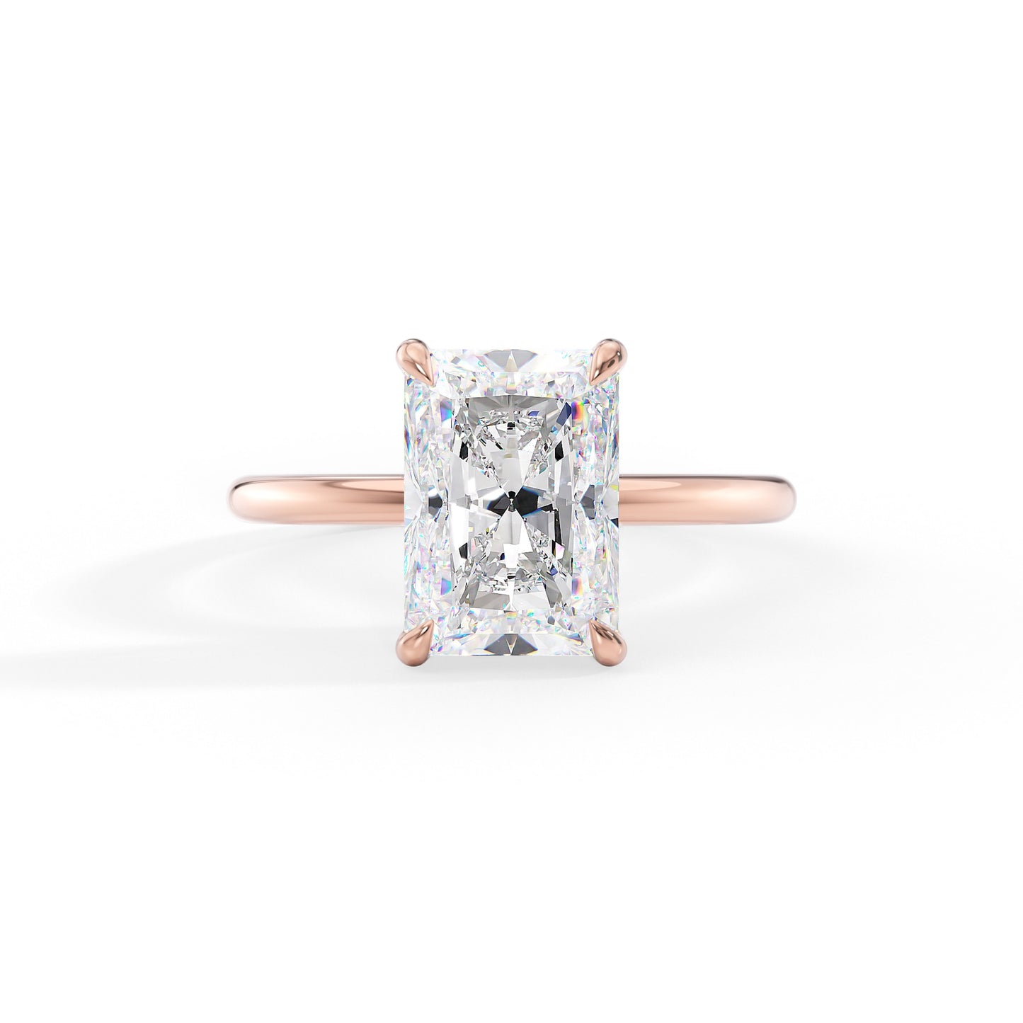 Caroline-2.0 Carats Radiant Moissanite Solitaire Engagement Ring