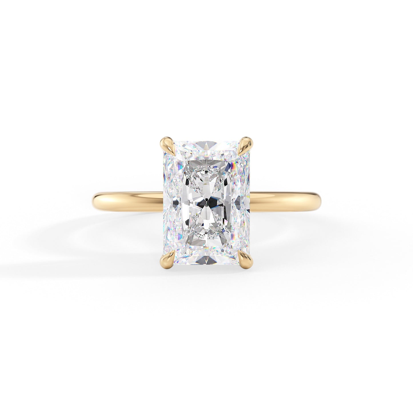 Caroline-2.0 Carats Radiant Moissanite Solitaire Engagement Ring