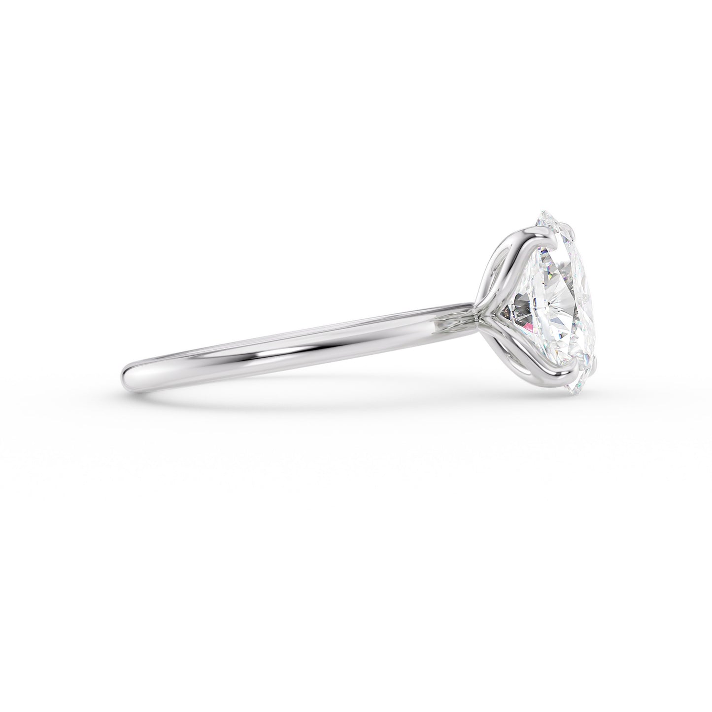 Anna-1.0 Carats Oval Moissanite Solitaire Engagement Ring
