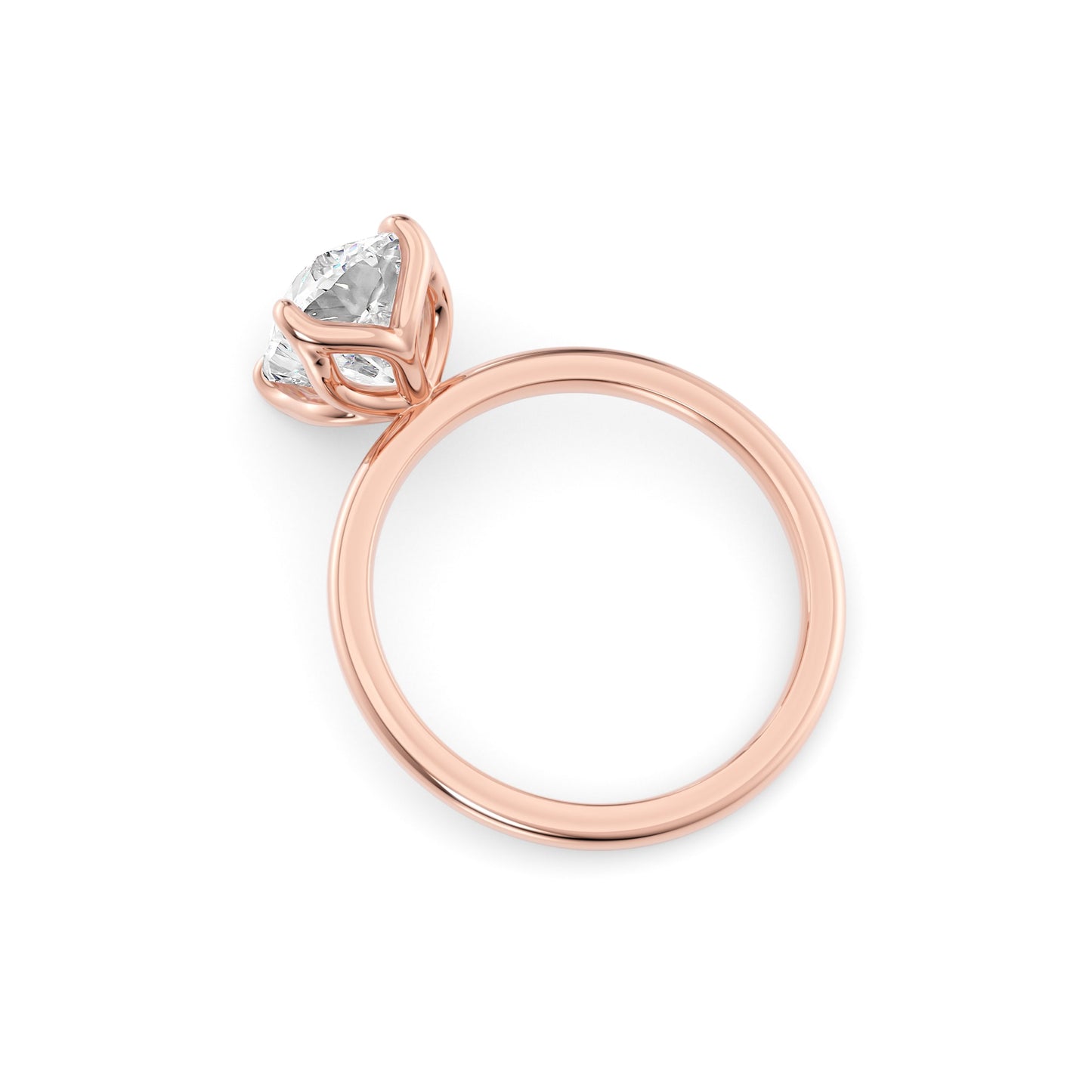 Clara-1.30 Carats Cushion Moissanite Solitaire Engagement Ring