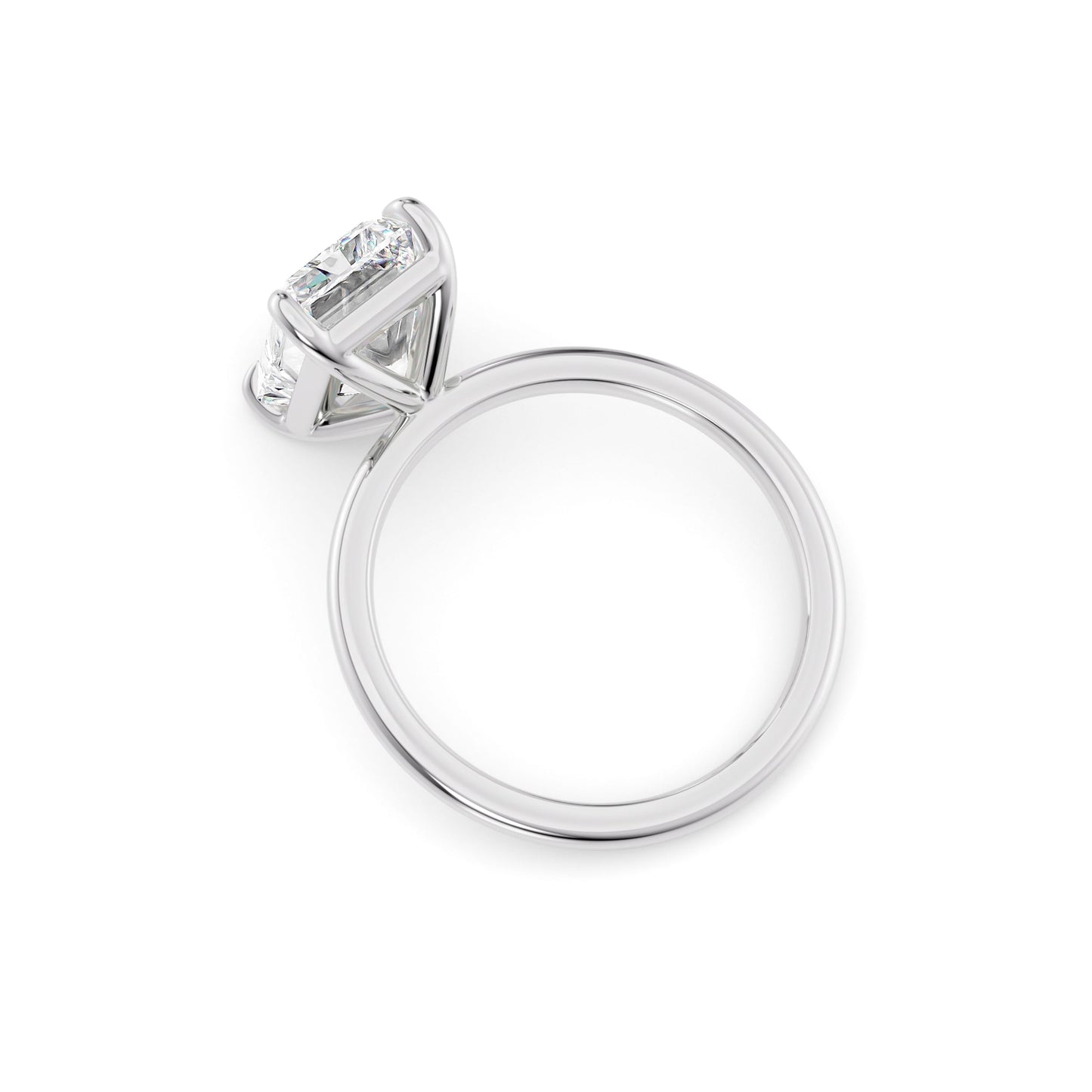 Caroline-2.0 Carats Radiant Moissanite Solitaire Engagement Ring