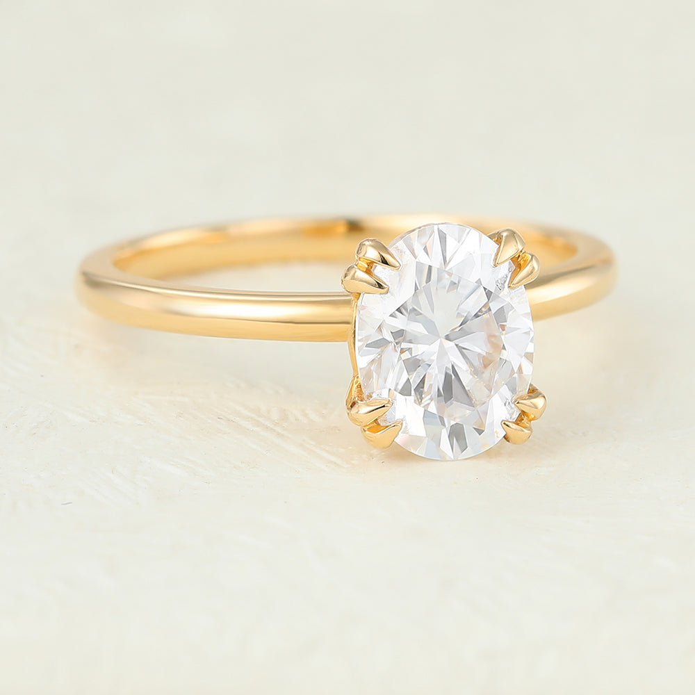 Camille-1.33 Carats Oval Moissanite Solitaire Engagement Ring