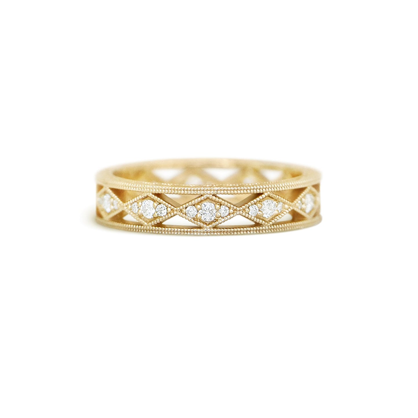0.4 TCW Round Lab Grown Bezel setting Wedding Band