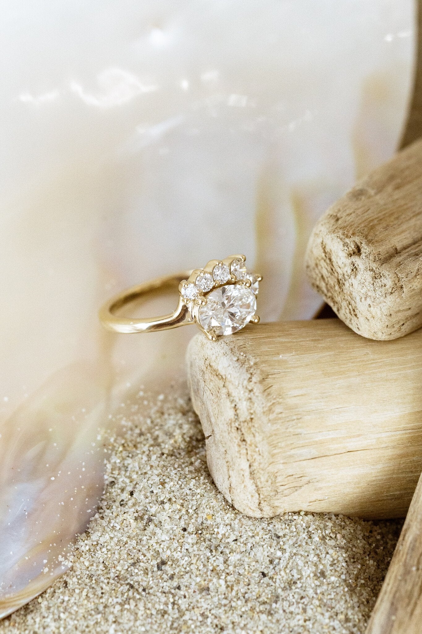 1.00 CT Carats Oval Cut Moissanite diamond unique Style Engagement Ring