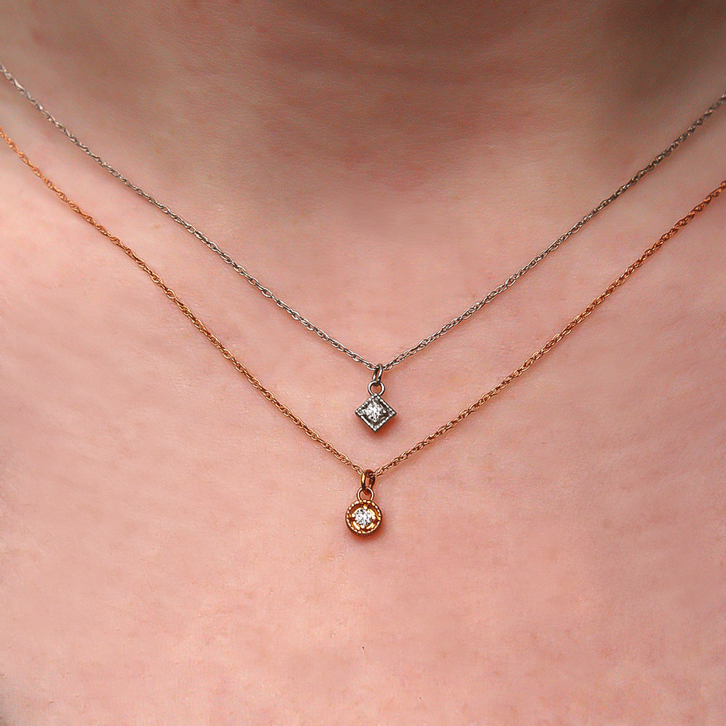 William-3.0 Carats Round Moissanite Solitaire Necklace