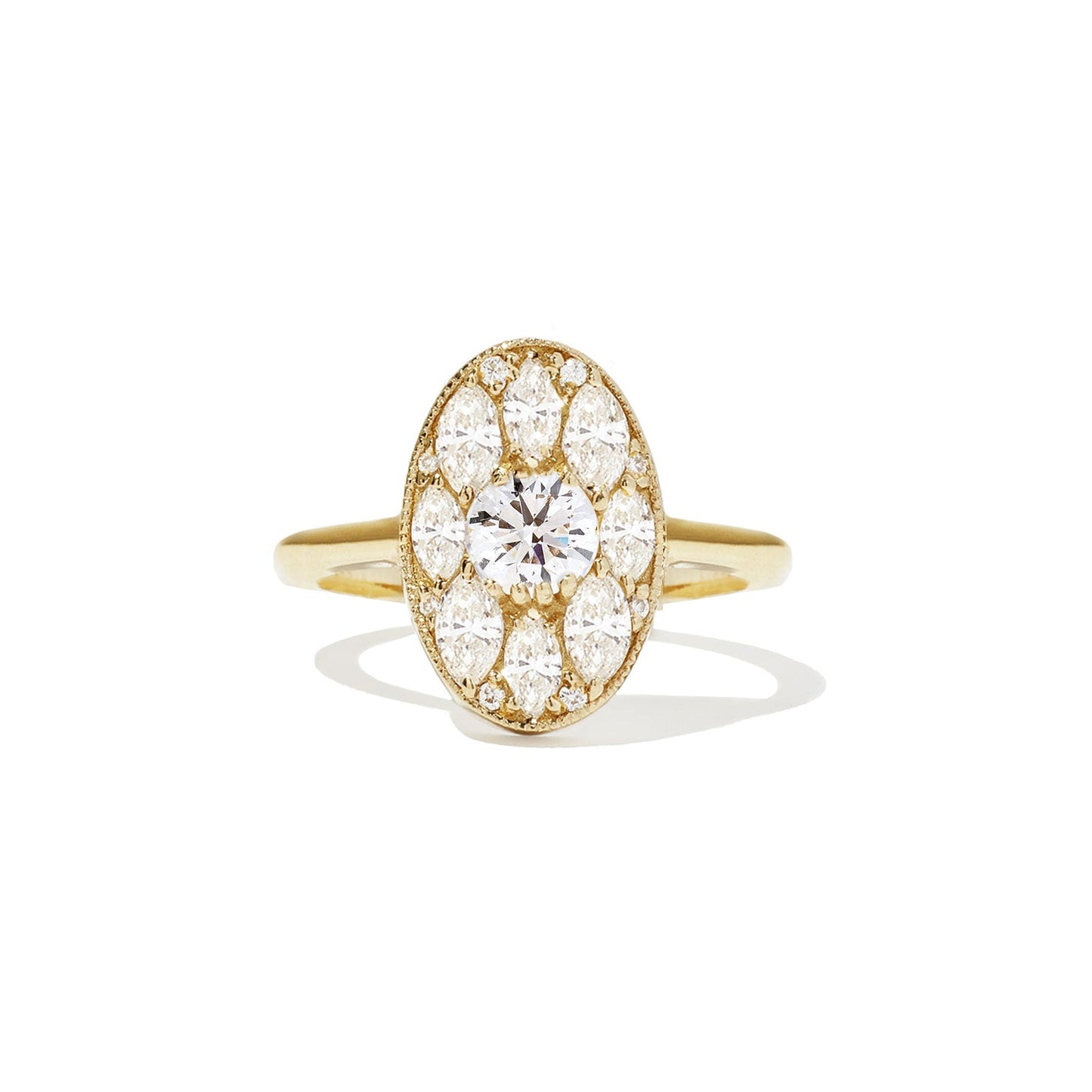 0.5 CT Round Shape CVD Diamond Engagement Ring