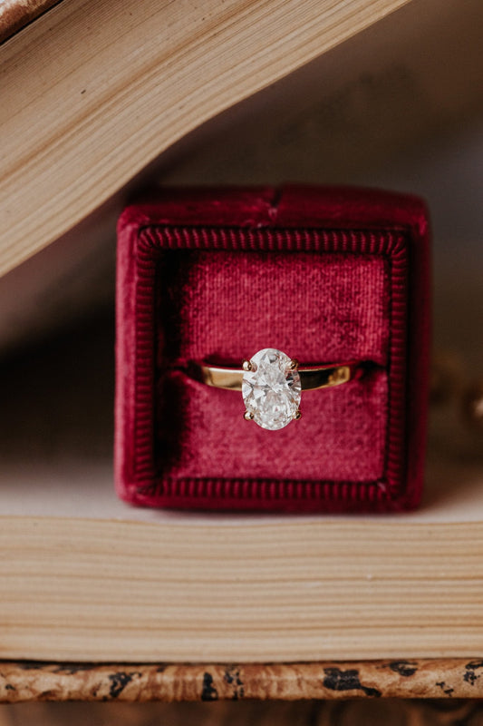 1.25 CT Carats Oval Cut Moissanite diamond Solitaire Style Engagement Ring