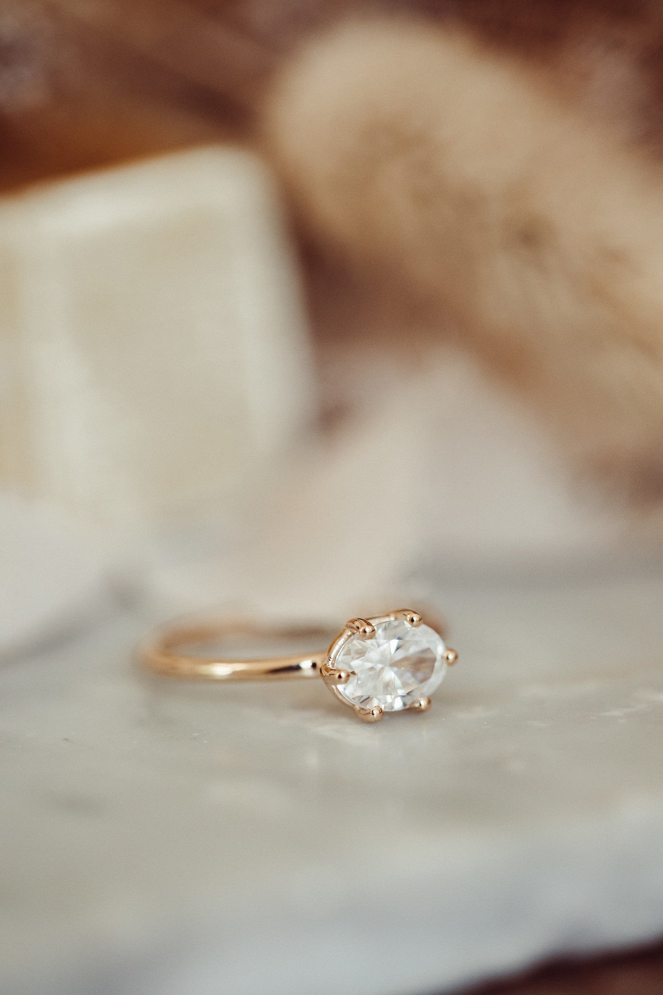 1.00 CT Carats Oval Cut Moissanite diamond Solitaire Style Engagement Ring