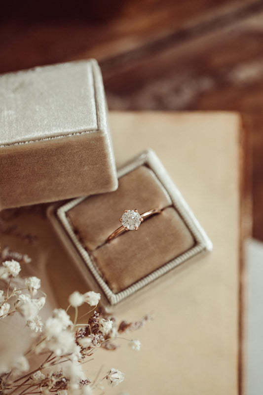 1.00 CT Carats Round Cut Moissanite diamond Solitaire Style Engagement Ring