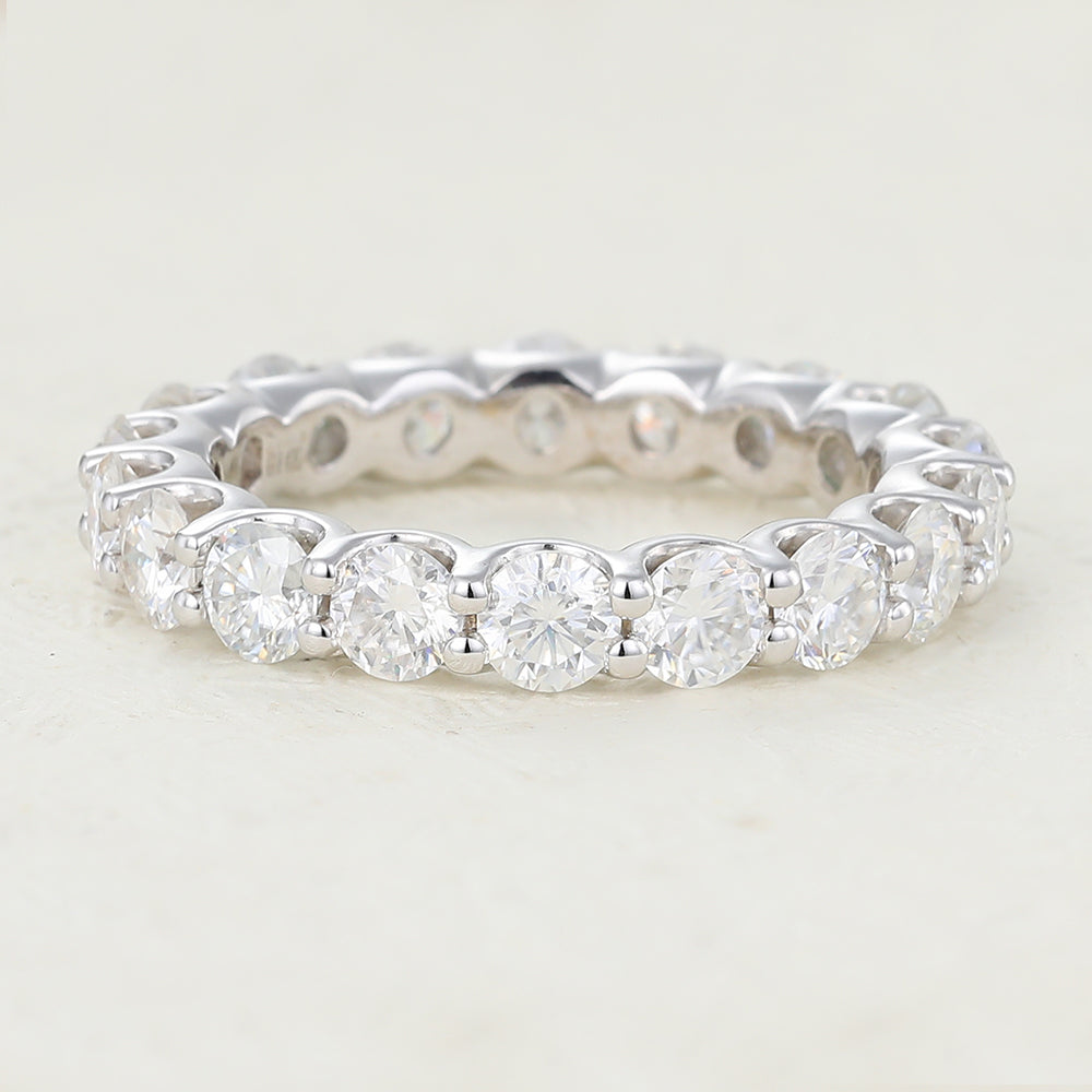 Faith-1.8 TCW Round Moissanite Full Eternity Wedding Band